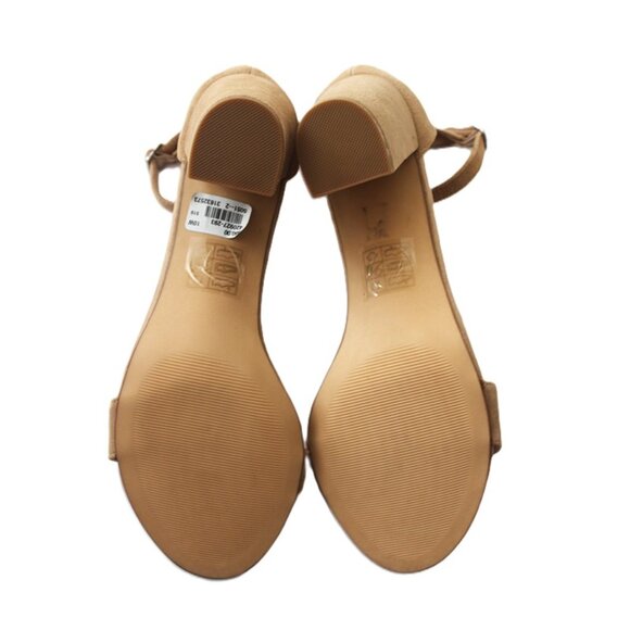 nwob ASOS In Every Story Genuine Suede Strappy Blocked Heel Sandals in Tan - 10W - Picture 7 of 10